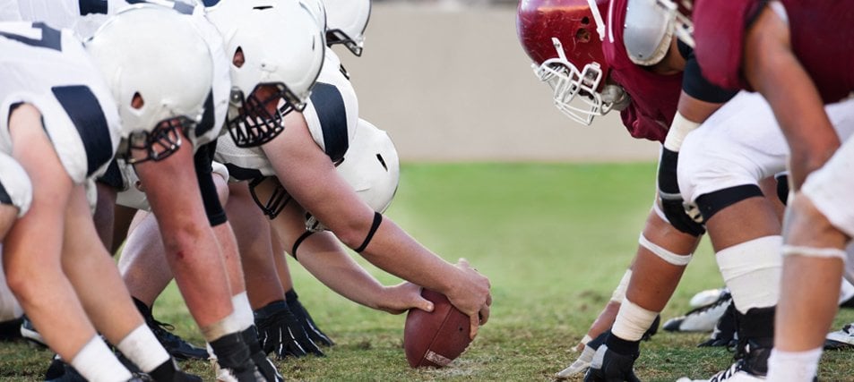 football team scrimmage