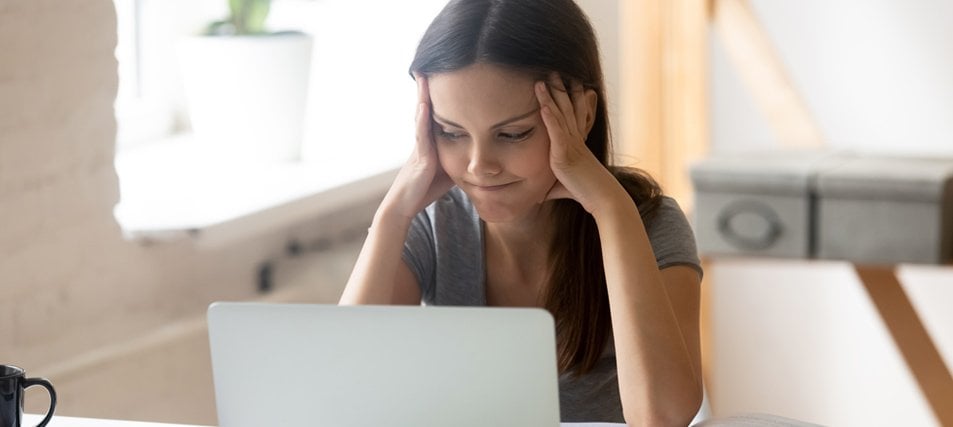 female student studying