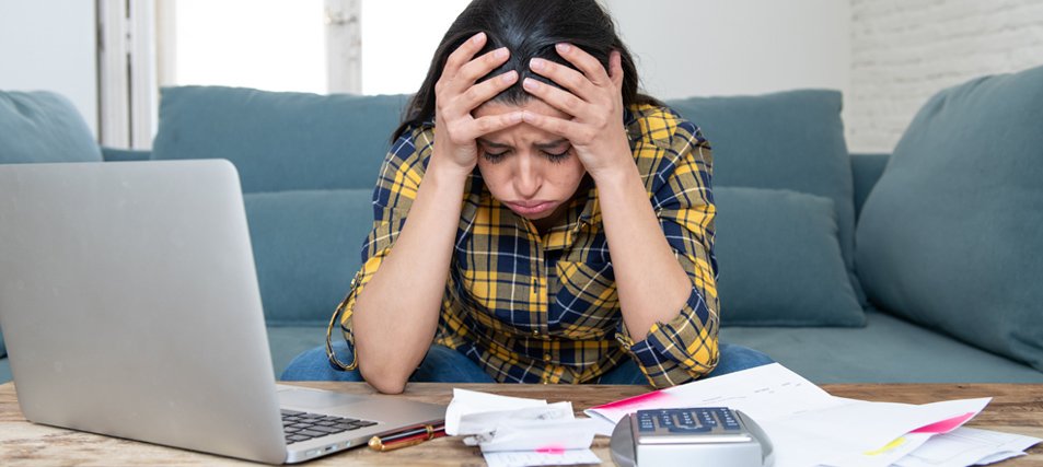 female student stressing out