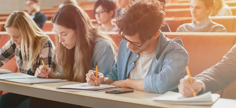 students in class