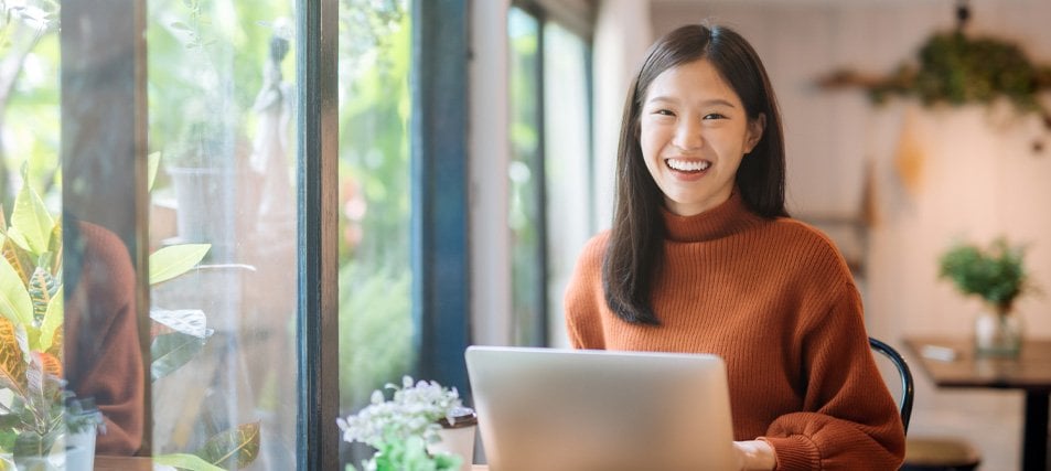 female student smiling