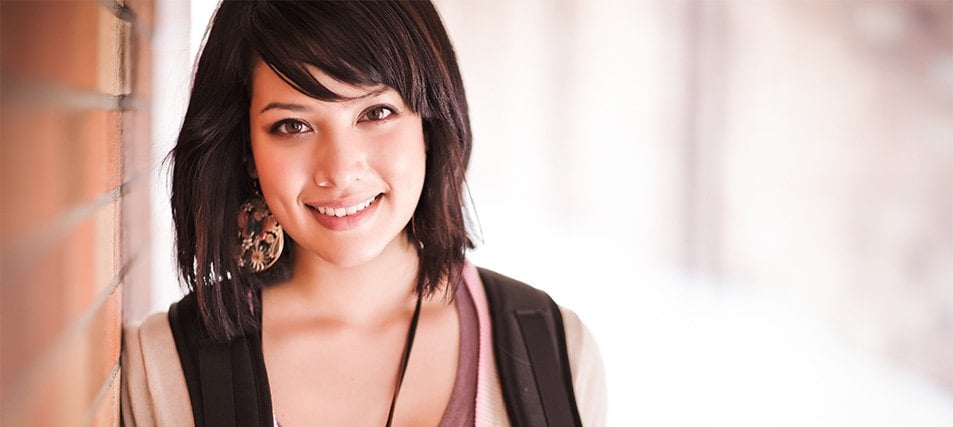 female student smiling