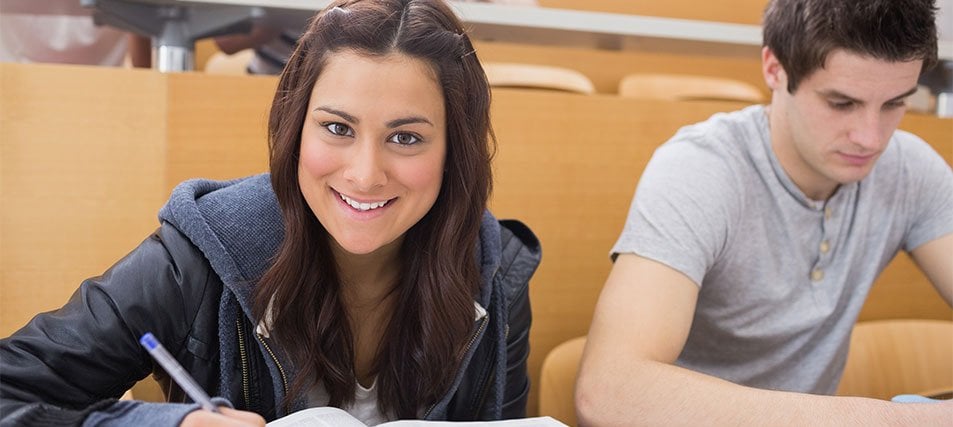 female student smiling