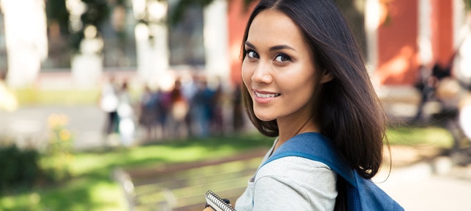 female student smiling