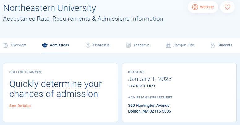 admissions overview